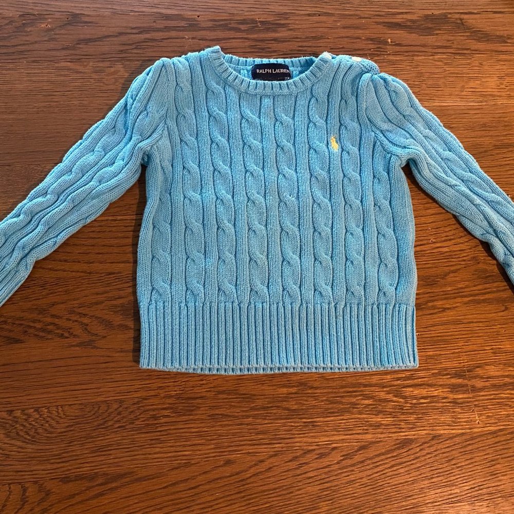 Ralph Lauren Girls 3T Cable knit sweater